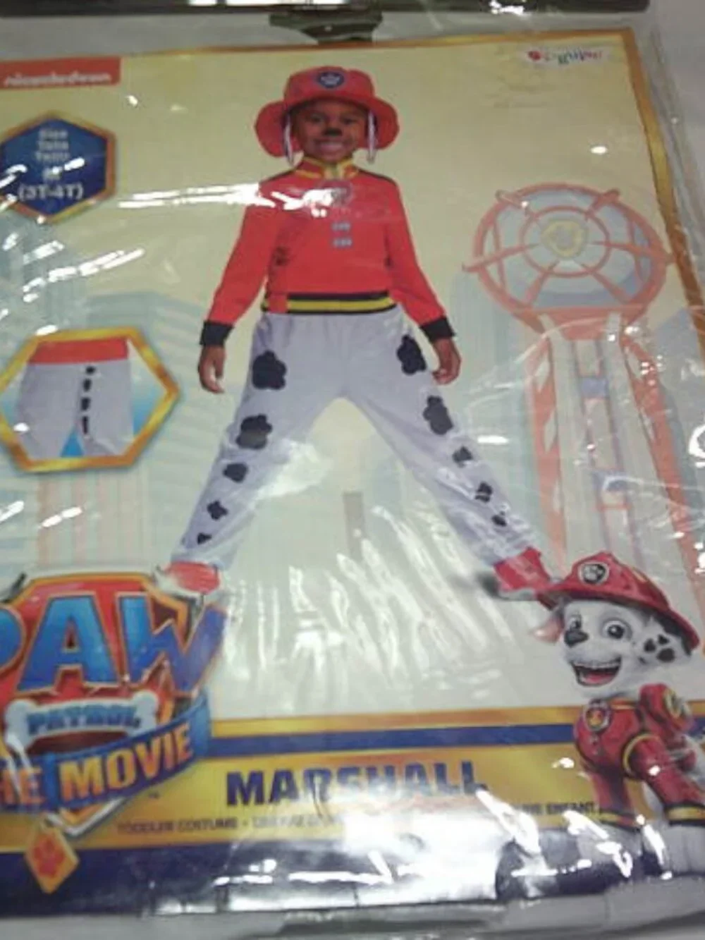 NEW DISGUISE PAW PATROL THE MOVIE KIDS SIZE M 3T-4T HALLOWEEN COSTUME 